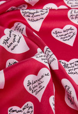 Max Mara All-Over Hearts Print Silk Scarf Multicolor 2614541141600MXAVALL_004