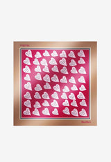 Max Mara All-Over Hearts Print Silk Scarf Multicolor 2614541141600MXAVALL_004