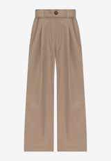 Moncler Wide-Leg Belted Pants Beige K10932A00012 59866-202
