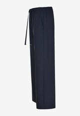 S Max Mara Argento Virgin Wool Elasticated Pants Navy 2619131031600SMMARGE_001