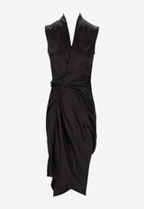 Rick Owens Sleeveless Wrap Dress Black RP01F6544N_09