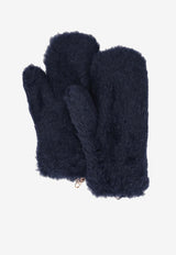 Max Mara Ombrat Teddy Mittens Blue 2614561061600OMBRATO_005