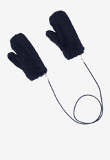 Max Mara Ombrat Teddy Mittens Blue 2614561061600OMBRATO_005