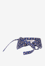 Max Mara Silk Patterned Collar Blue 2611611021600MXMCONI_003