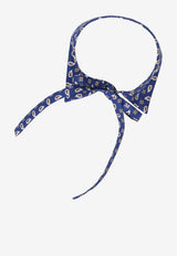 Max Mara Silk Patterned Collar Blue 2611611021600MXMCONI_003