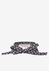 Max Mara Silk Patterned Collar Blue 2611611021600MXMCONI_001