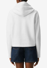 AMI PARIS Logo-Embroidered Hooded Sweatshirt White FSW767730_100