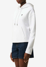 AMI PARIS Logo-Embroidered Hooded Sweatshirt White FSW767730_100