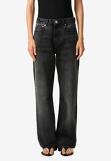 AMI PARIS Washed Wide-Leg Jeans Black FTR450DE0124_031