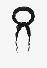 AMI PARIS Crinkle Twisted Scarf Black USF688AW0029_001