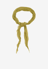AMI PARIS Crinkle Twisted Scarf Green USF688AW0029_A035