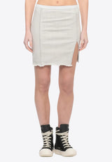 Rick Owens DRKSHDW Sacri Denim Mini Skirt Off-white DS01F4346SDMW_51