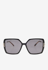 Tom Ford Joanna Oversized Square Sunglasses Gray FT1039 0-5905D