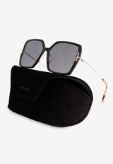 Tom Ford Joanna Oversized Square Sunglasses Gray FT1039 0-5905D