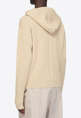 Rick Owens Temple Zipped Hooded Cardigan Sand RU01F2614KWVH_138