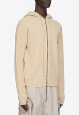 Rick Owens Temple Zipped Hooded Cardigan Sand RU01F2614KWVH_138