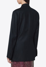 Dries Van Noten Double-Breasted Wool Blazer Blue 104322193/R_DRVNO-509