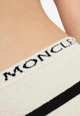 Moncler Logo Intarsia Striped Boucle Bikini Cream K10939G00005 M6334-P90