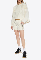 Moncler Clisson Hooded Jacket with Openwork-Inserts Cream K10931A00130 549P3-034