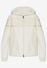 Moncler Clisson Hooded Jacket with Openwork-Inserts Cream K10931A00130 549P3-034