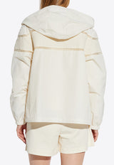 Moncler Clisson Hooded Jacket with Openwork-Inserts Cream K10931A00130 549P3-034