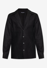 Dolce & Gabbana Long-Sleeved Linen Shirt Black G5MX5T FU4MC-N0000