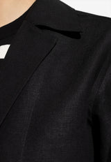 Dolce & Gabbana Long-Sleeved Linen Shirt Black G5MX5T FU4MC-N0000