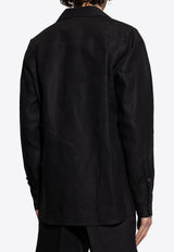 Dolce & Gabbana Long-Sleeved Linen Shirt Black G5MX5T FU4MC-N0000