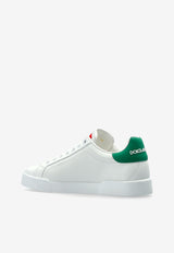 Dolce & Gabbana Portofino Floral Print Leather Sneakers White CK2318 A6H61-8B918