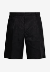 Dolce & Gabbana Bermuda Linen Shorts Black GW0MAT FU4MC-N0000