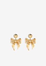 Dolce & Gabbana Bow-Shaped Drop Earrings Gold WER2E1 W1111-ZOO00