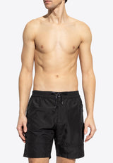 Dolce & Gabbana Logo Plaque Swim Shorts Black M4F42T ONR46-N0000