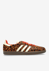Adidas Originals Samba OG Cheetah Print Pony Hair Sneakers Brown JI2734 F-CBLACK PRERED CREWHT