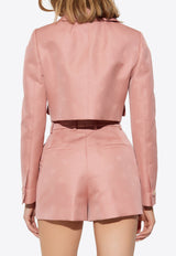 Dolce & Gabbana DG Logo Jacquard Cropped Jacket Pink F27DTT HJMQN-F0473
