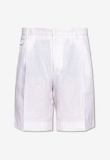 Dolce & Gabbana Bermuda Linen Shorts White GW0MAT GI952-W4147