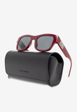 Dolce & Gabbana Logo Plaque Square Sunglasses Gray 0DG4509 0-309187