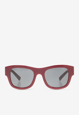 Dolce & Gabbana Logo Plaque Square Sunglasses Gray 0DG4509 0-309187