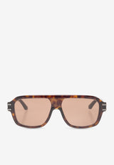 Dolce & Gabbana DG Logo Rectangular Sunglasses Brown 0DG4507 0-502 73