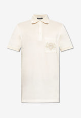 Dolce & Gabbana Logo Crest Polo T-shirt Cream G8SN8Z G7O2I-A4567