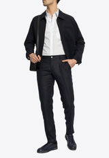 Dolce & Gabbana Linen Tailored Pants Navy GY7BMT FU4K6-B4902