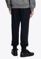 Dolce & Gabbana Logo Plaque Wool Track Pants Navy GXU21T JCVXB-B0665