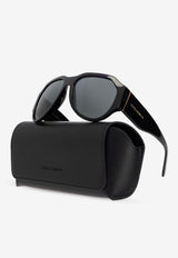 Dolce & Gabbana Logo Aviator Sunglasses Gray 0DG4504 0-501 87