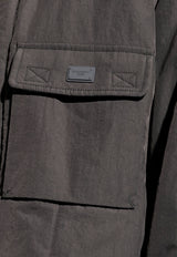 Dolce & Gabbana Logo Plaque Overshirt Gray G9BMIT FUS28-N0636
