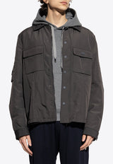 Dolce & Gabbana Logo Plaque Overshirt Gray G9BMIT FUS28-N0636