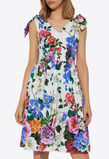 Dolce & Gabbana V-neck Floral Dress Multicolor F6I0AT HS5S6-HA5KT