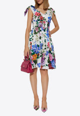 Dolce & Gabbana V-neck Floral Dress Multicolor F6I0AT HS5S6-HA5KT