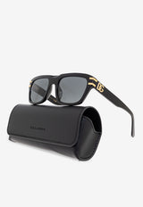 Dolce & Gabbana DG Logo Square Sunglasses Gray 0DG4496 0-501 87