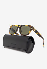 Dolce & Gabbana DG Logo Square Sunglasses Green 0DG4496 0-333071