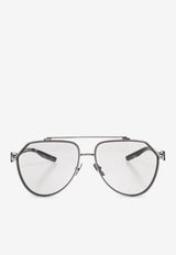 Dolce & Gabbana Logo Plaque Aviator Sunglasses Gray 0DG2315 0-04 1