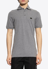 Dolce & Gabbana Logo Plaque Polo T-shirt Gray G8SN1T FU7EN-S8291